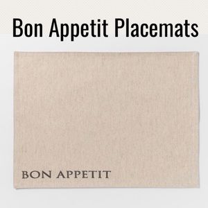 NWT 4 Bon Appetit Fabric Placemats - Threshold